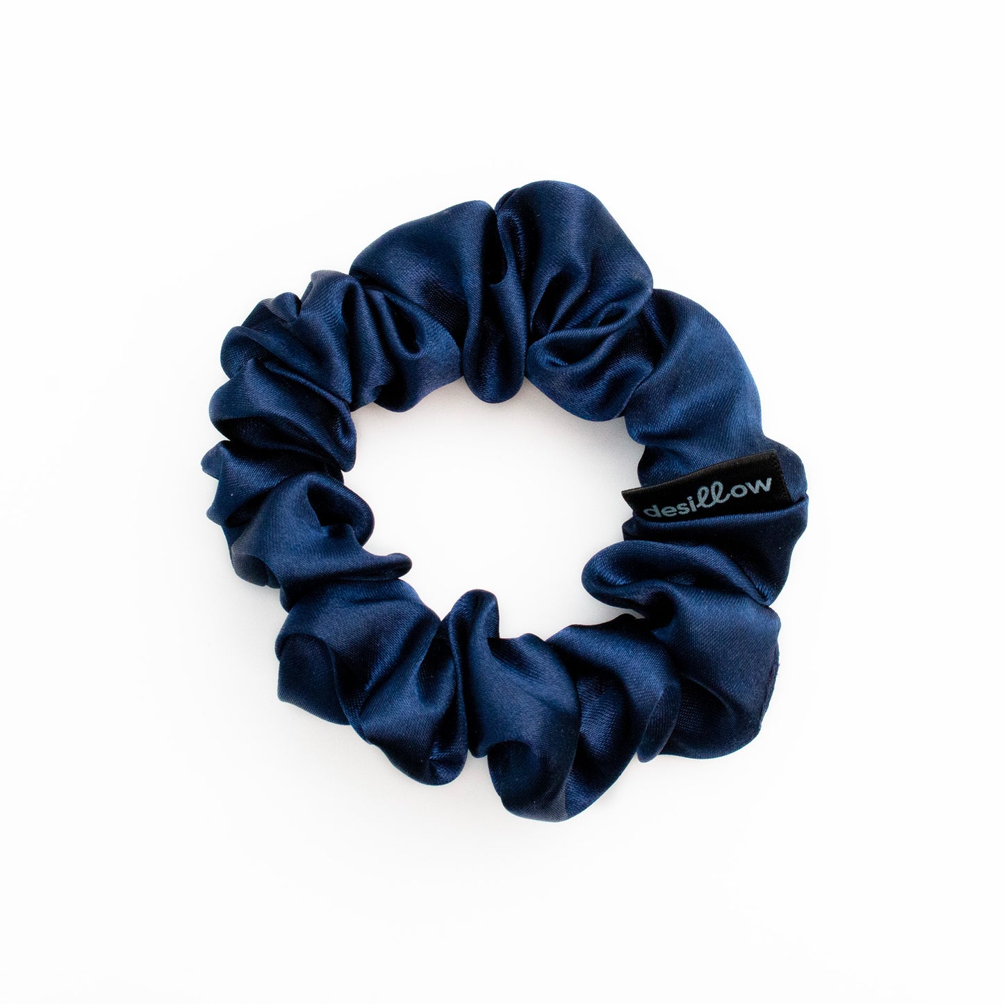 mini chouchou marine satin