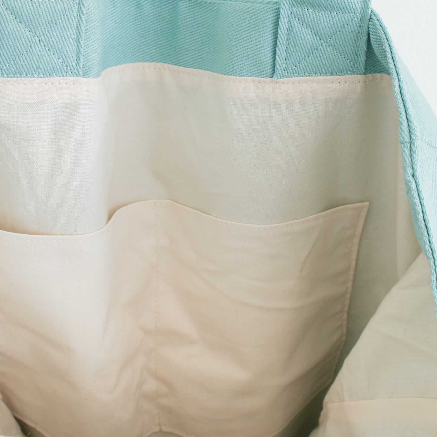 Tote bag Bleu en tissu du quotidien doublé avec poche