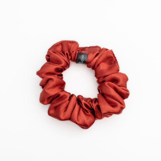 mini chouchou rouille satin
