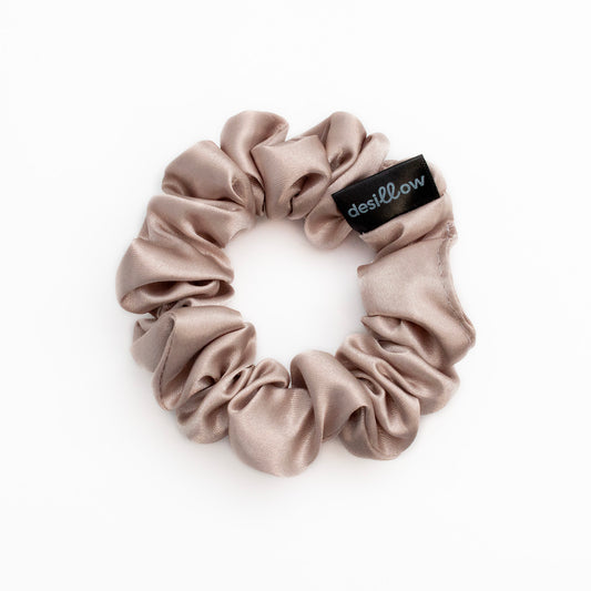 mini chouchou champagne satin