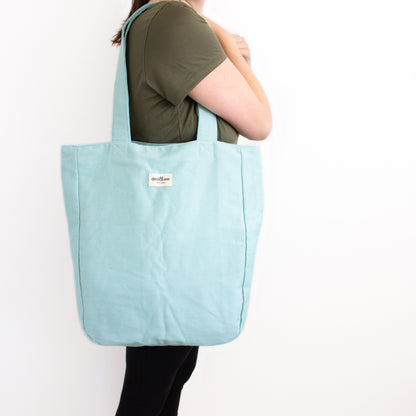 Tote bag Bleu en tissu du quotidien profil